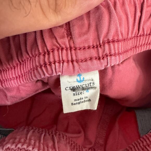 Crewcuts J.Crew Pier Short Boys 4T Pink Stretch Twill Drawstring Elastic Waist - Picture 3 of 6
